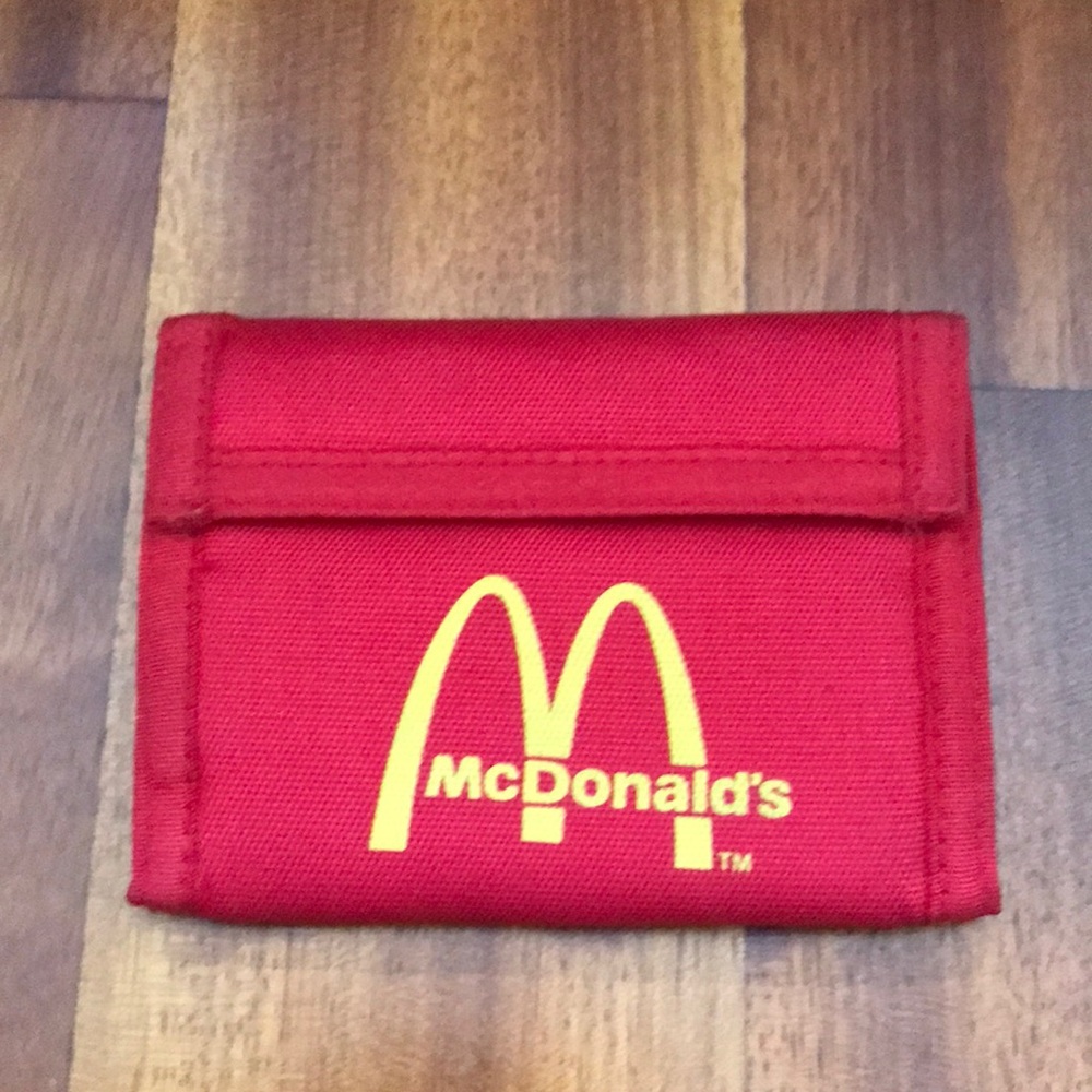 McDonald's Bold Red Card Holder with Yellow Logo